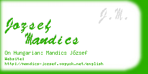 jozsef mandics business card