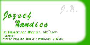 jozsef mandics business card